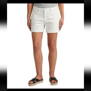 Jag Alex Boyfriend Short White Cuffed Women's Denim Like NEW SIZE 4